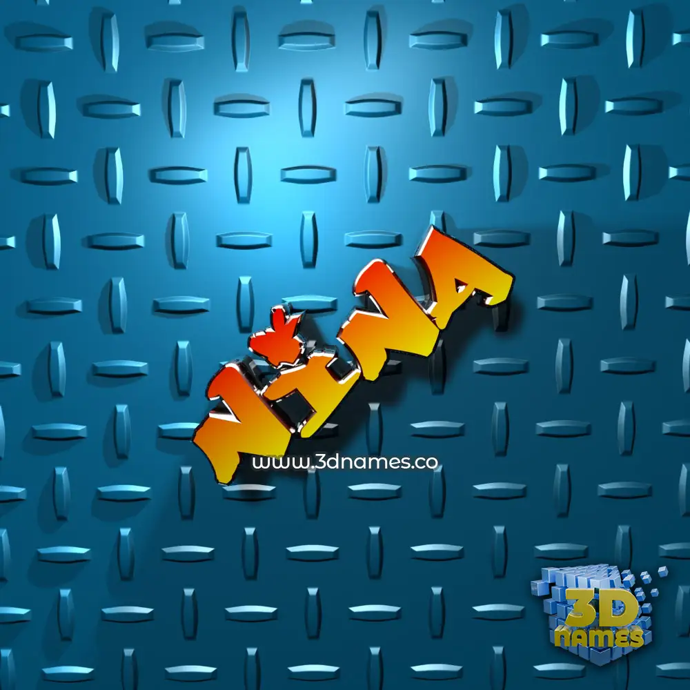 nina in Grid Style style - 3D name wallpaper
