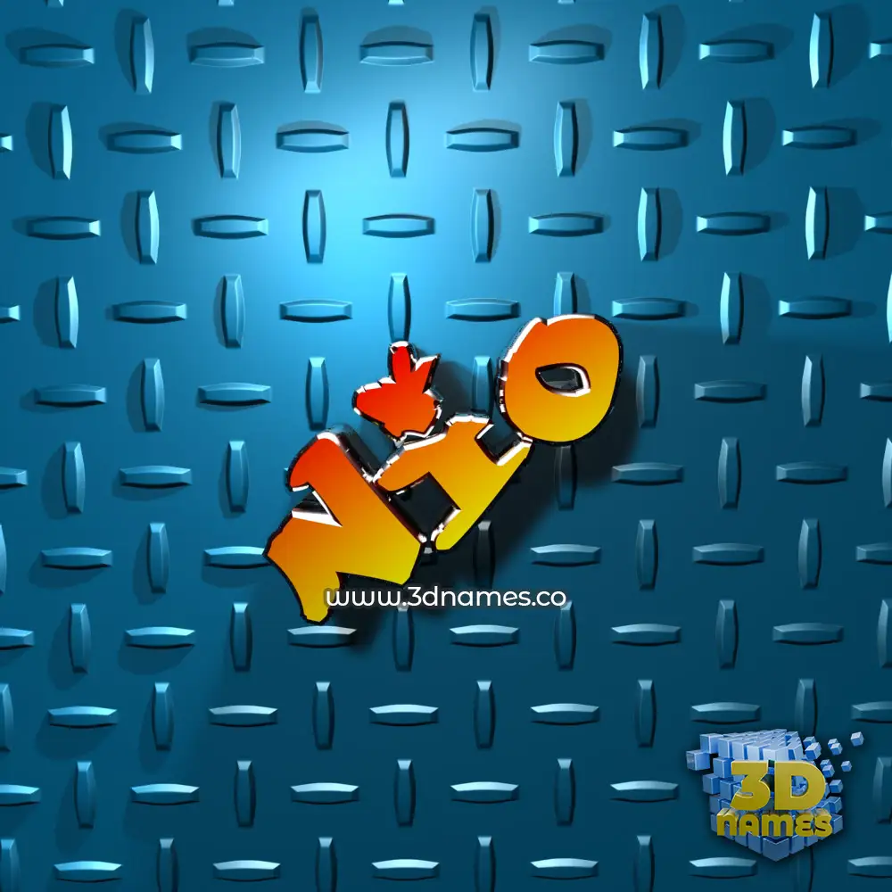 nio in Grid Style style - 3D name wallpaper