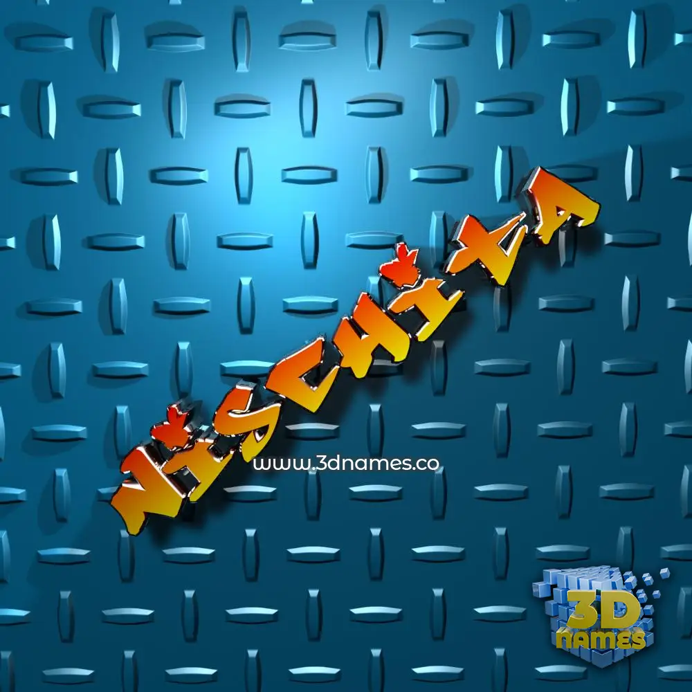 nischita in Grid Style style - 3D name wallpaper