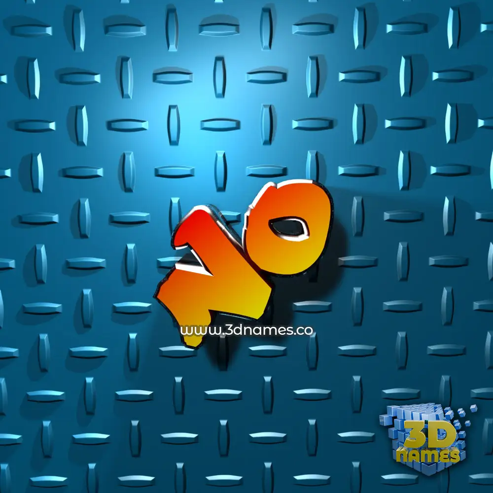 no in Grid Style style - 3D name wallpaper
