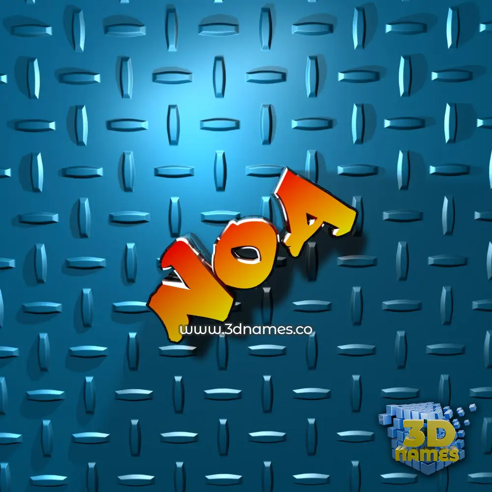 noa in Grid Style style - 3D name wallpaper