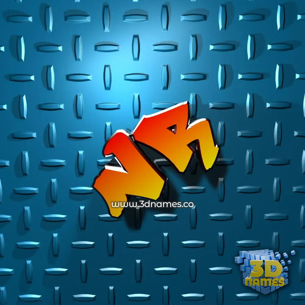 nr in Grid Style style - 3D name wallpaper