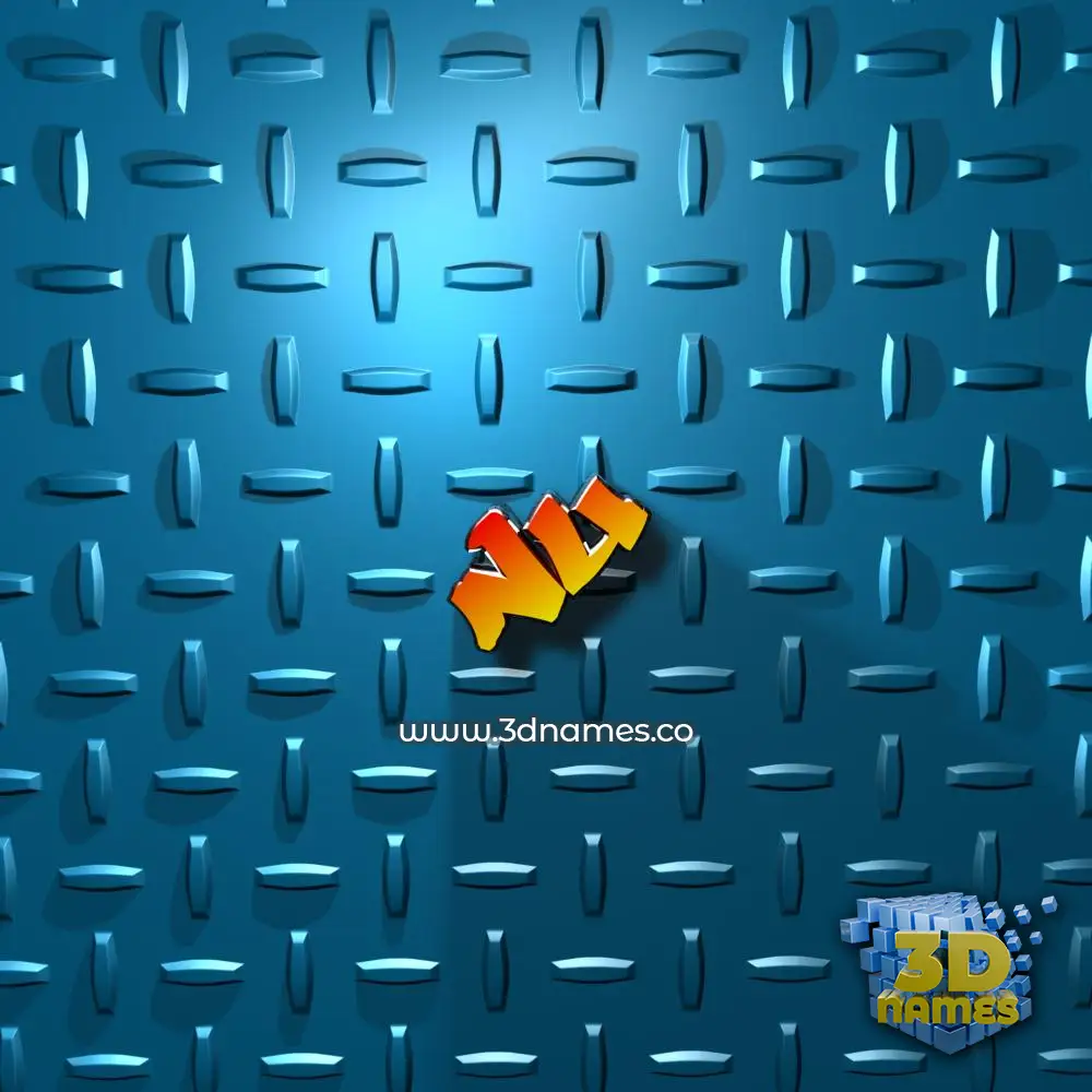 nu in Grid Style style - 3D name wallpaper