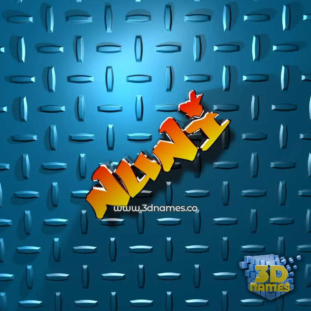 nuni in Grid Style style - 3D name wallpaper