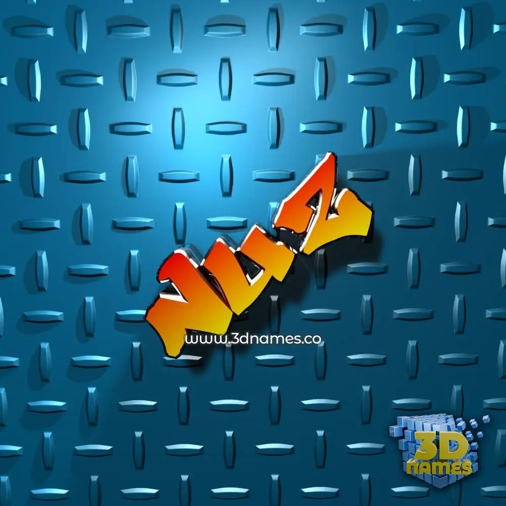 nuz in Grid Style style - 3D name wallpaper