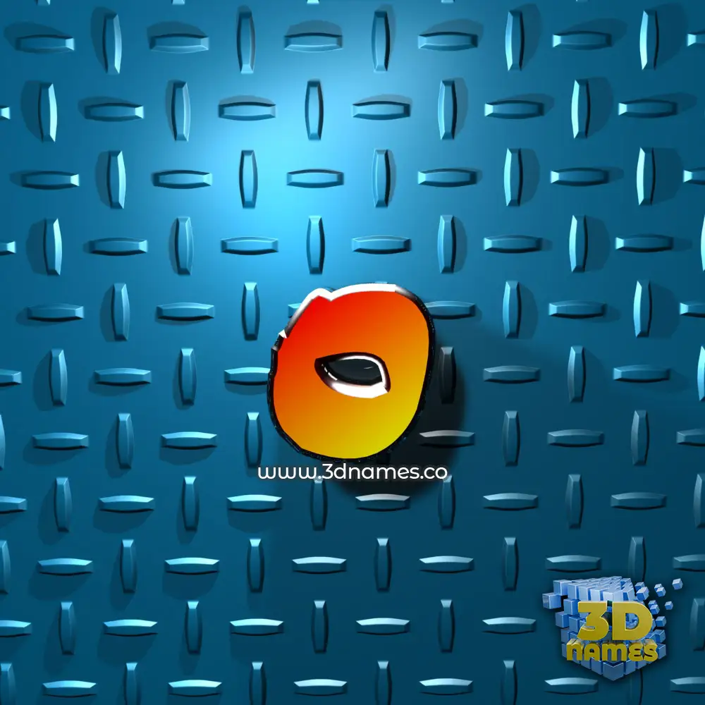 o in Grid Style style - 3D name wallpaper