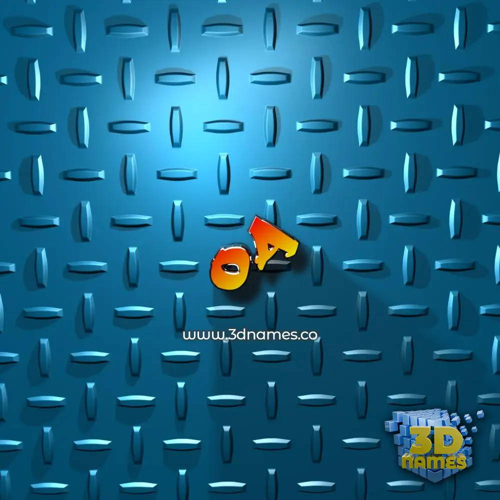 oa in Grid Style style - 3D name wallpaper