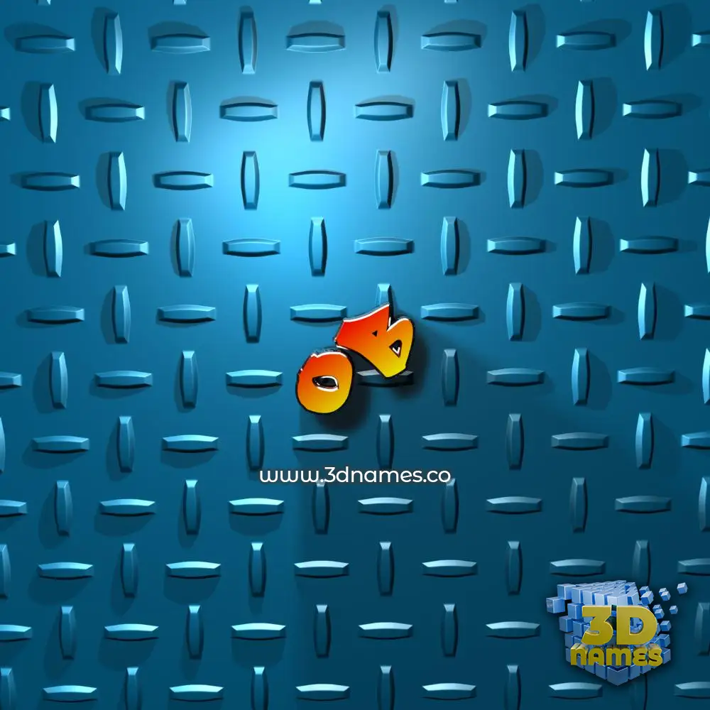 ob in Grid Style style - 3D name wallpaper