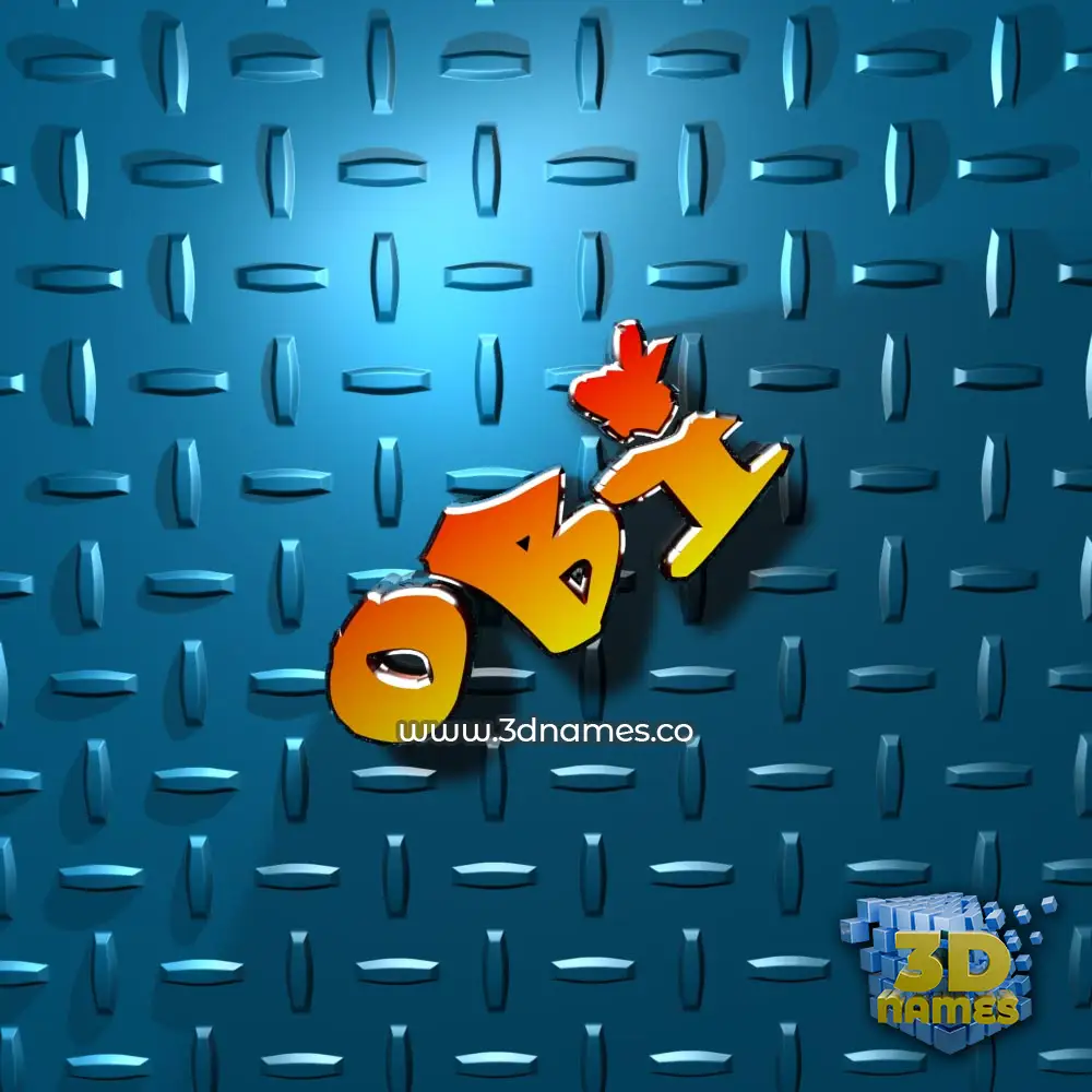 obi in Grid Style style - 3D name wallpaper
