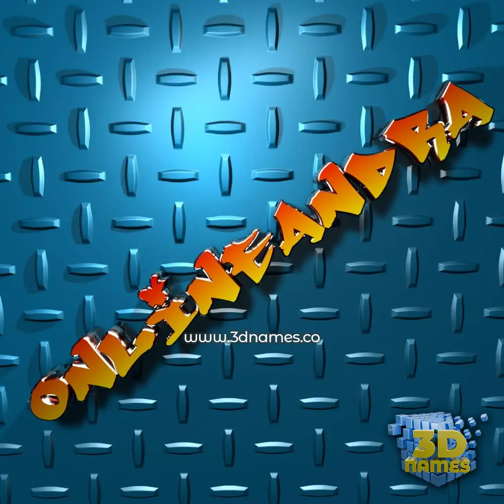 onlineandra in Grid Style style - 3D name wallpaper
