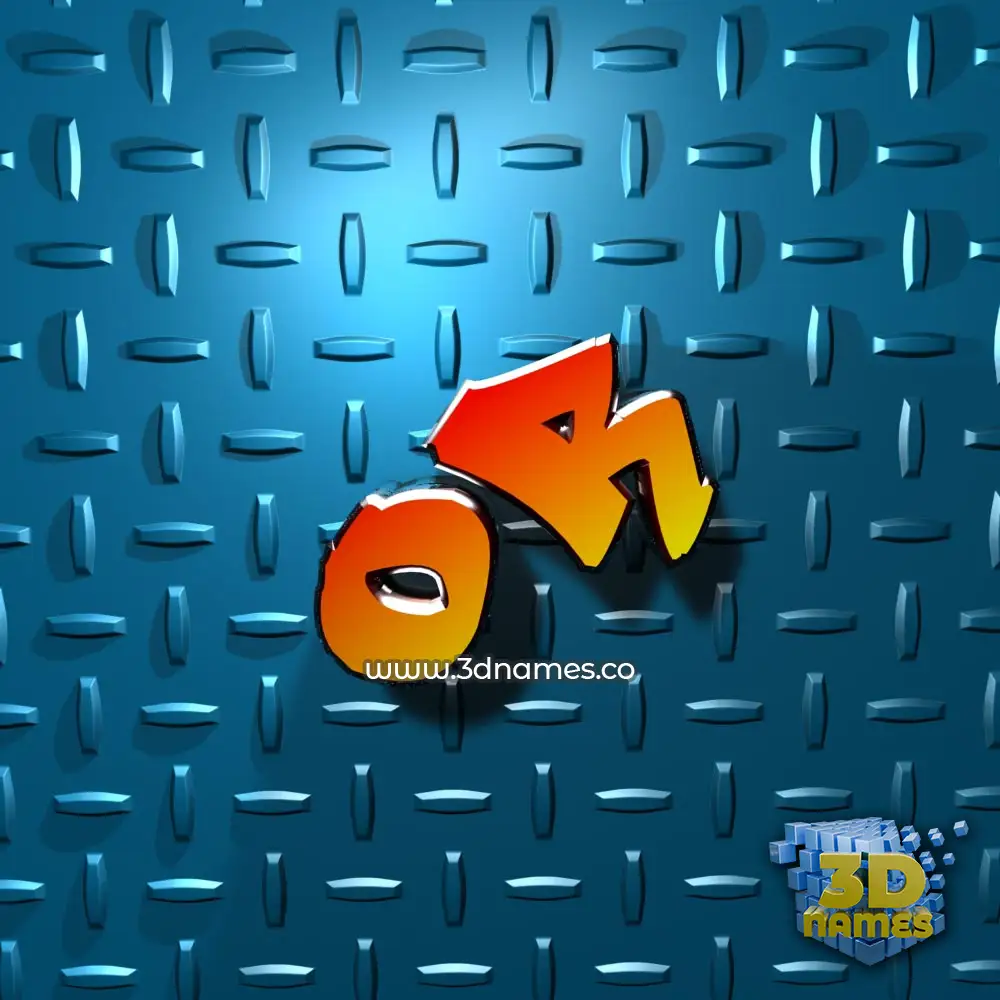 or in Grid Style style - 3D name wallpaper