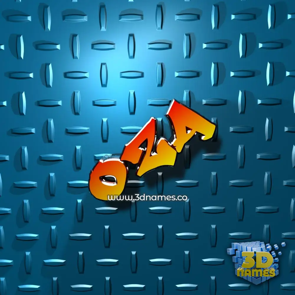 oza in Grid Style style - 3D name wallpaper