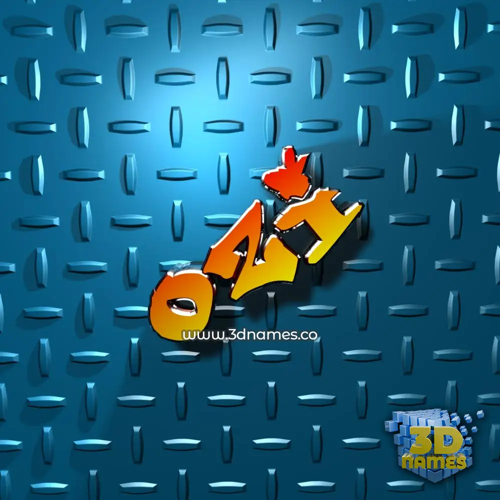 ozi in Grid Style style - 3D name wallpaper