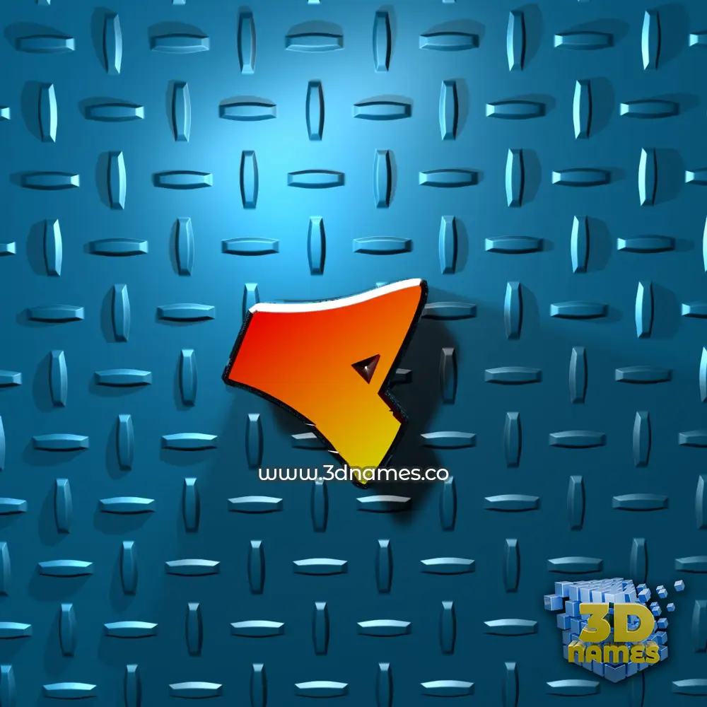 p in Grid Style style - 3D name wallpaper