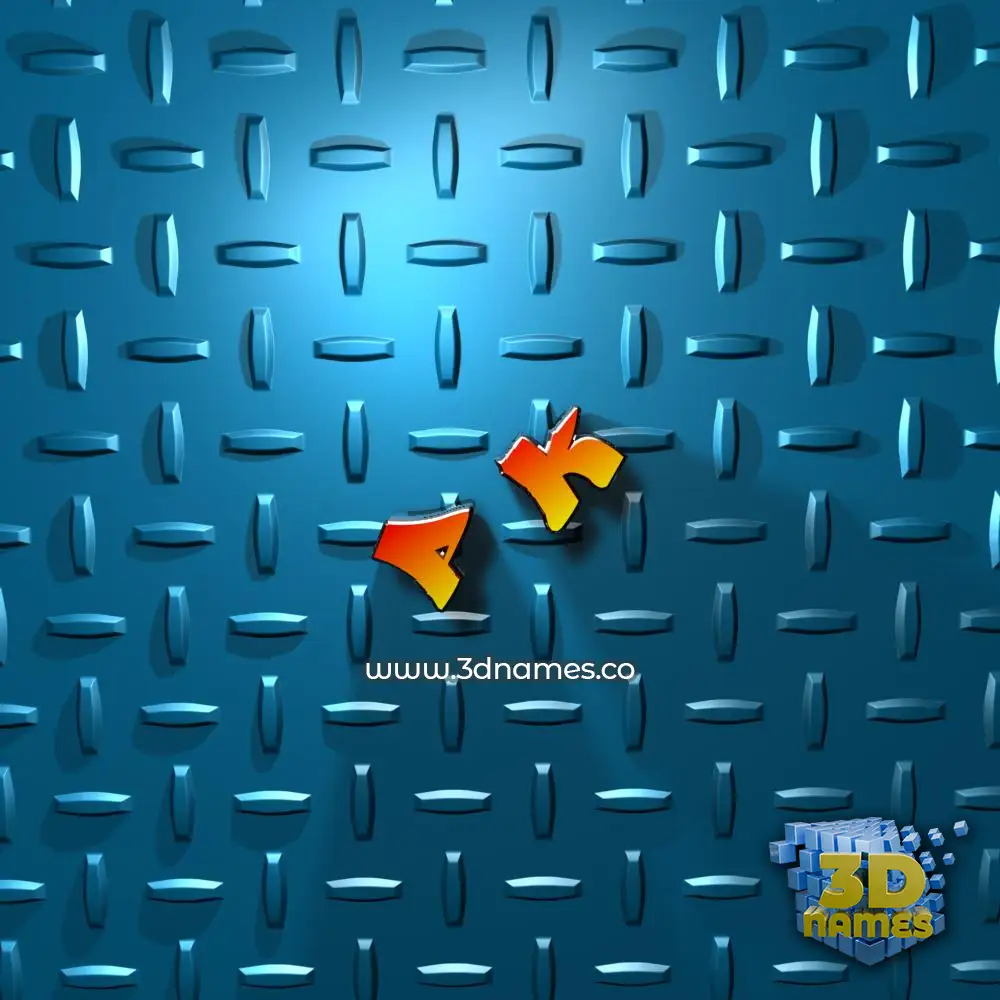p k in Grid Style style - 3D name wallpaper