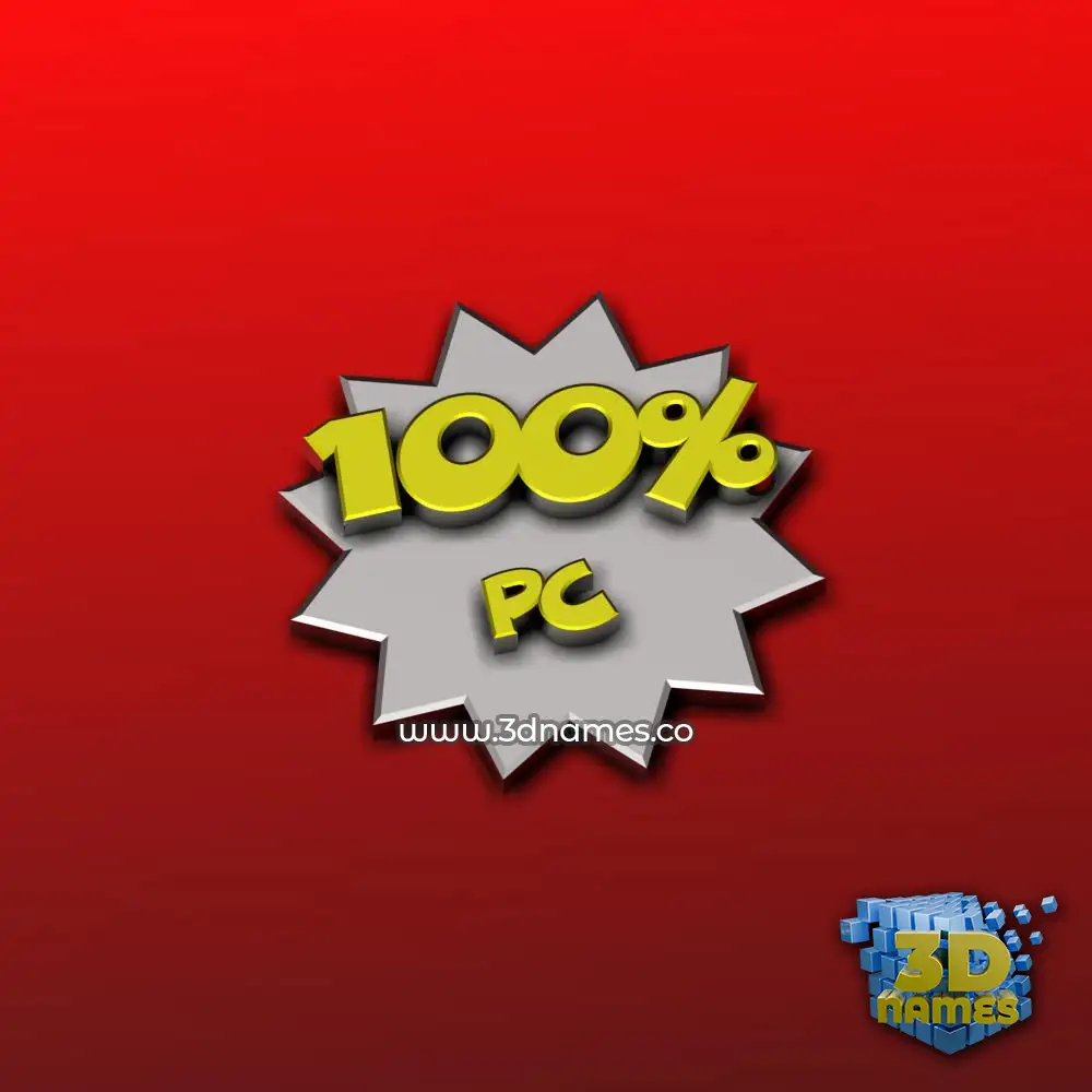 pc in Grid Style style - 3D name wallpaper