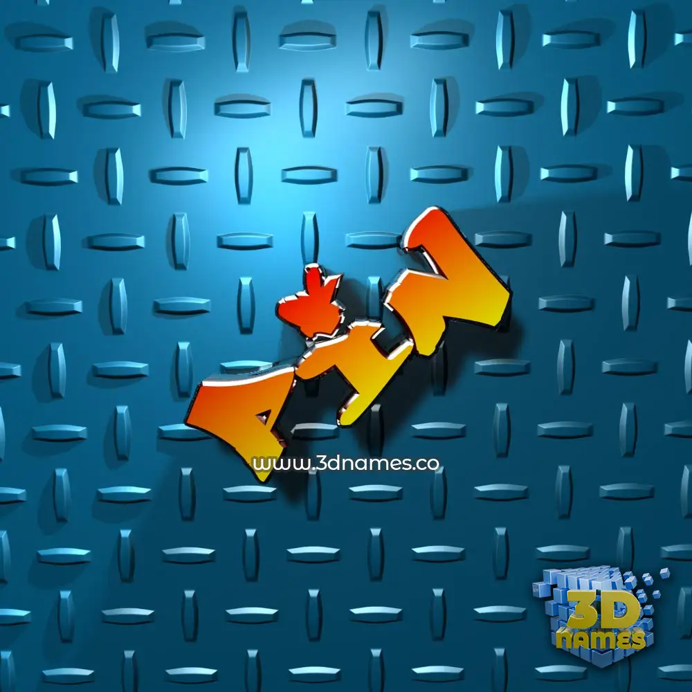 pin in Grid Style style - 3D name wallpaper