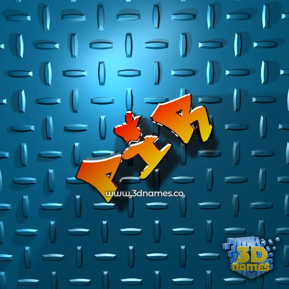 pir in Grid Style style - 3D name wallpaper