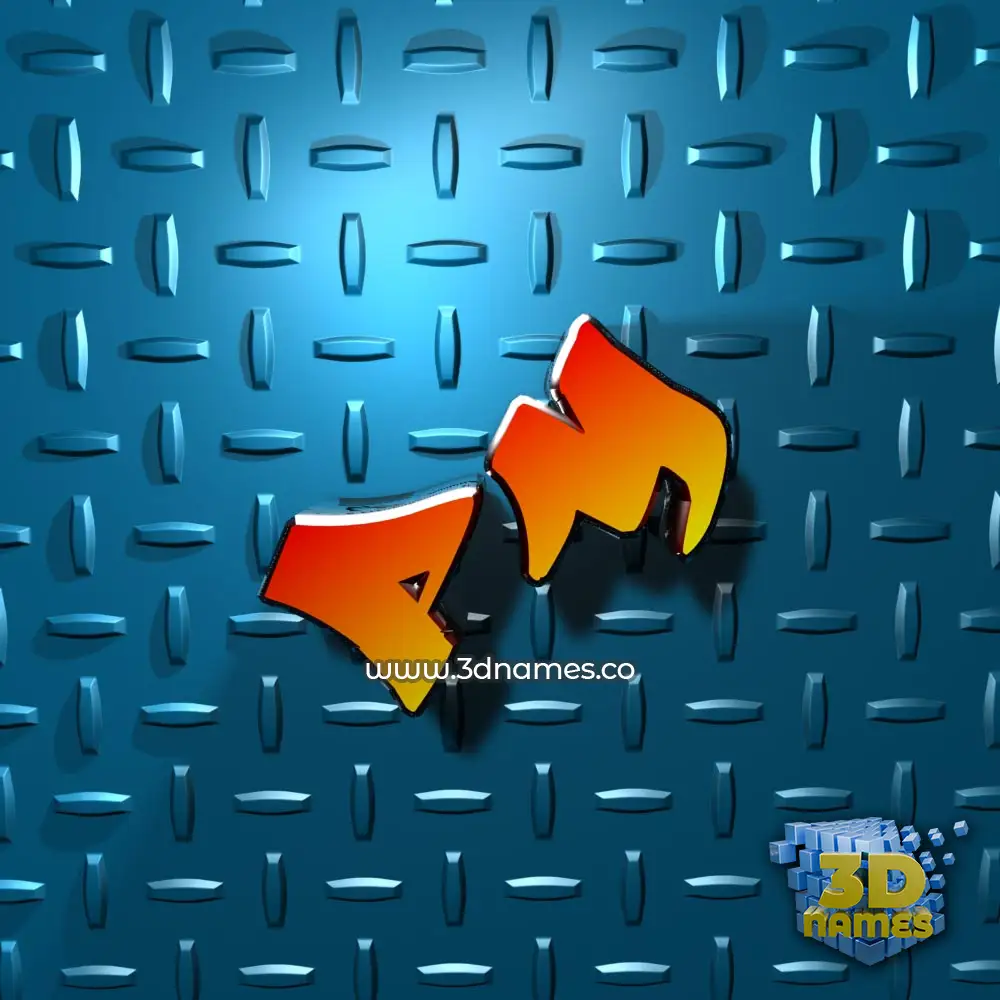 pm in Grid Style style - 3D name wallpaper