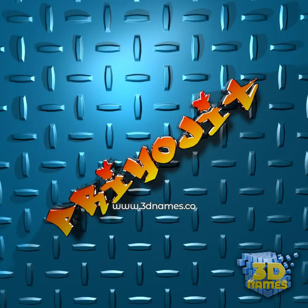 priyojit in Grid Style style - 3D name wallpaper