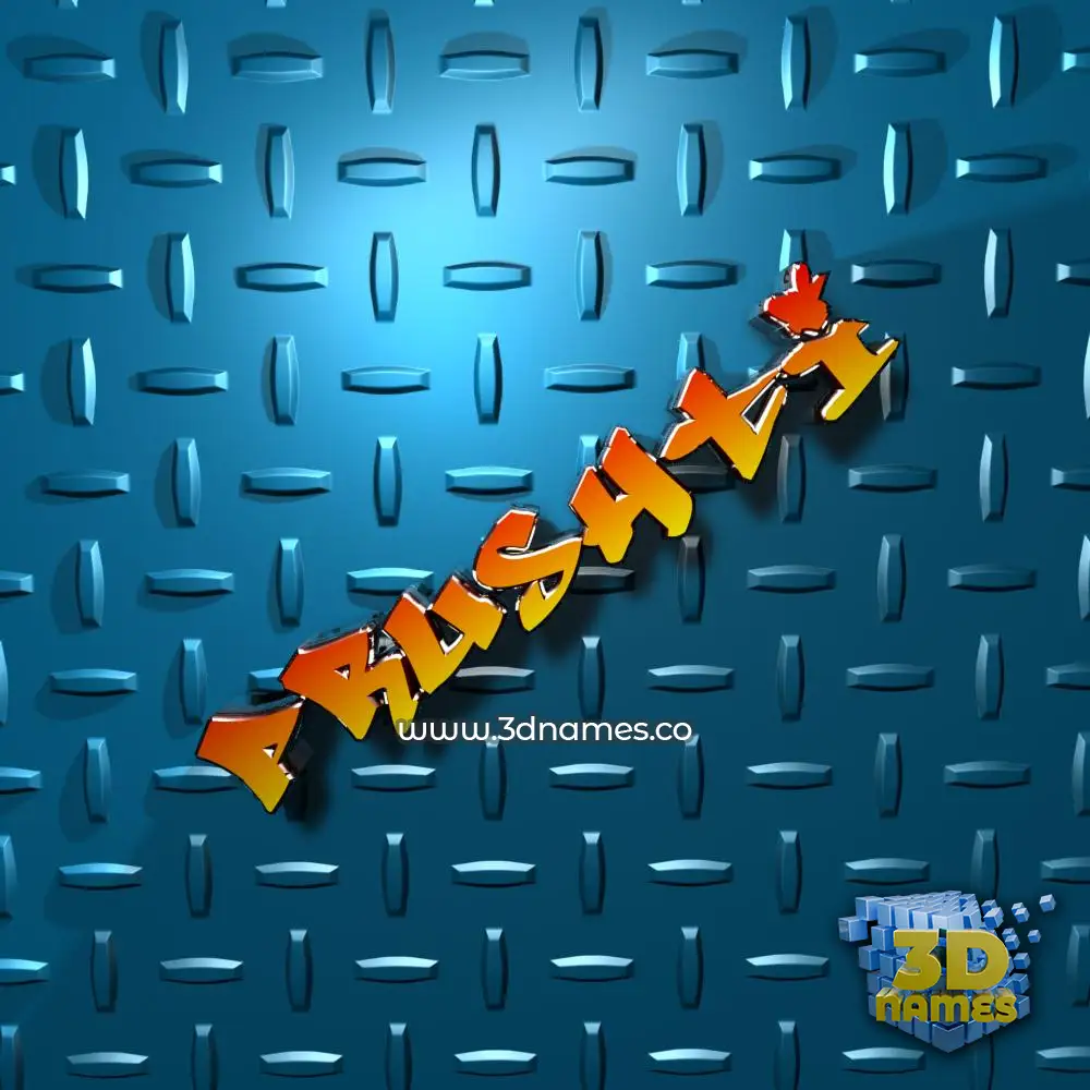 prushti in Grid Style style - 3D name wallpaper