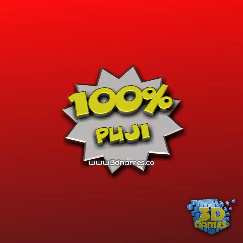 puji in Grid Style style - 3D name wallpaper