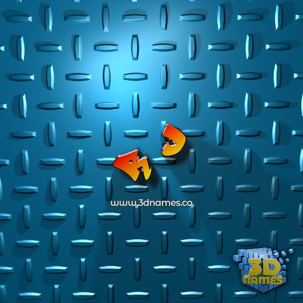 r j in Grid Style style - 3D name wallpaper