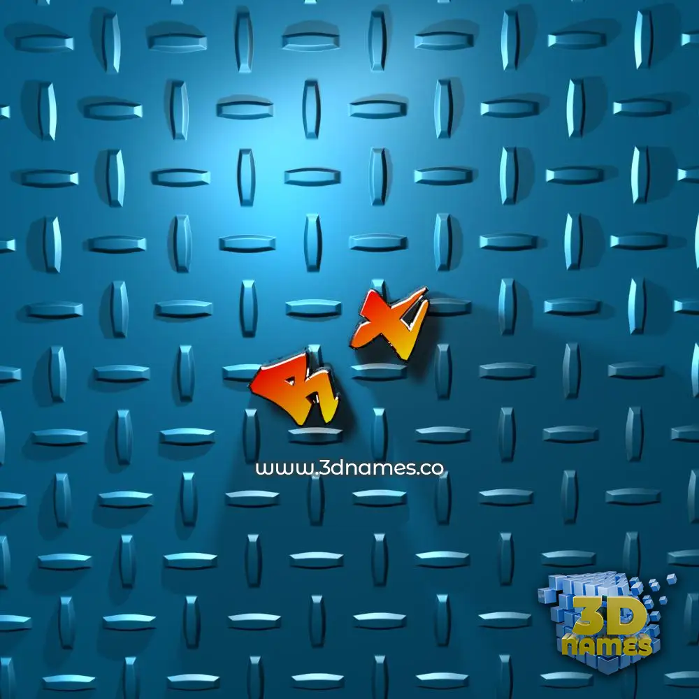 r t in Grid Style style - 3D name wallpaper