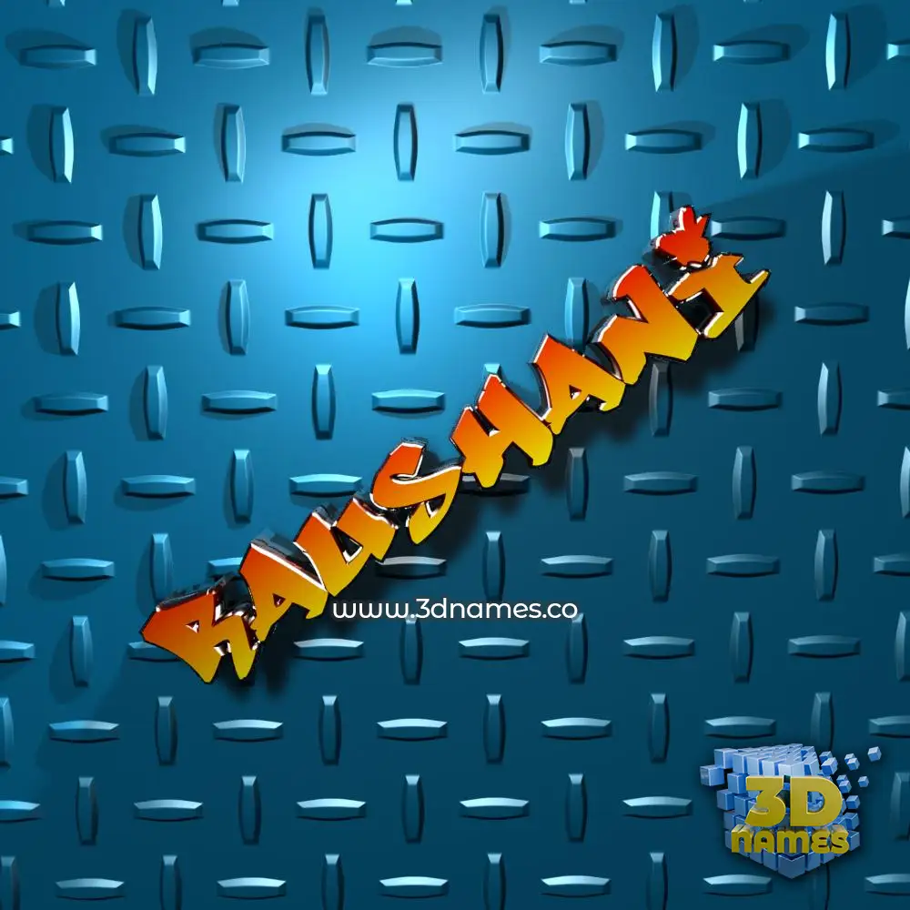 raushani in Grid Style style - 3D name wallpaper