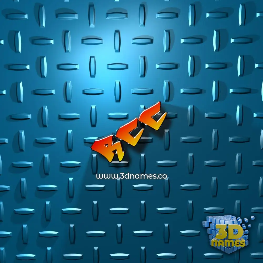 rcc in Grid Style style - 3D name wallpaper