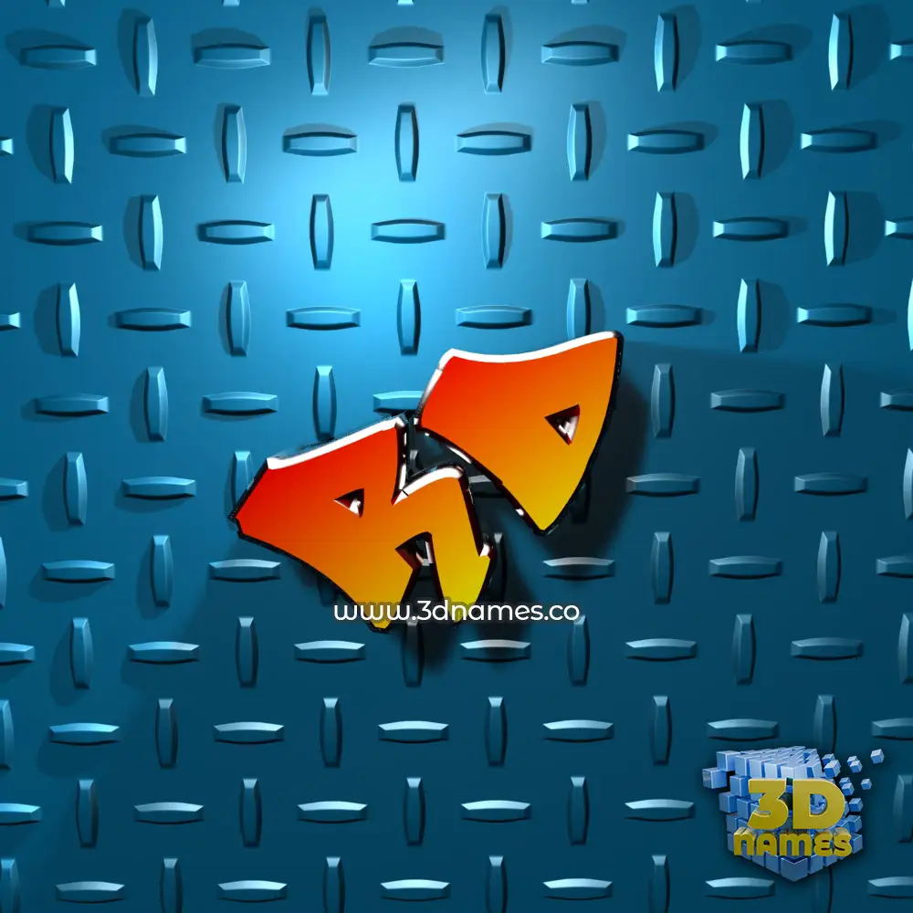 rd in Grid Style style - 3D name wallpaper