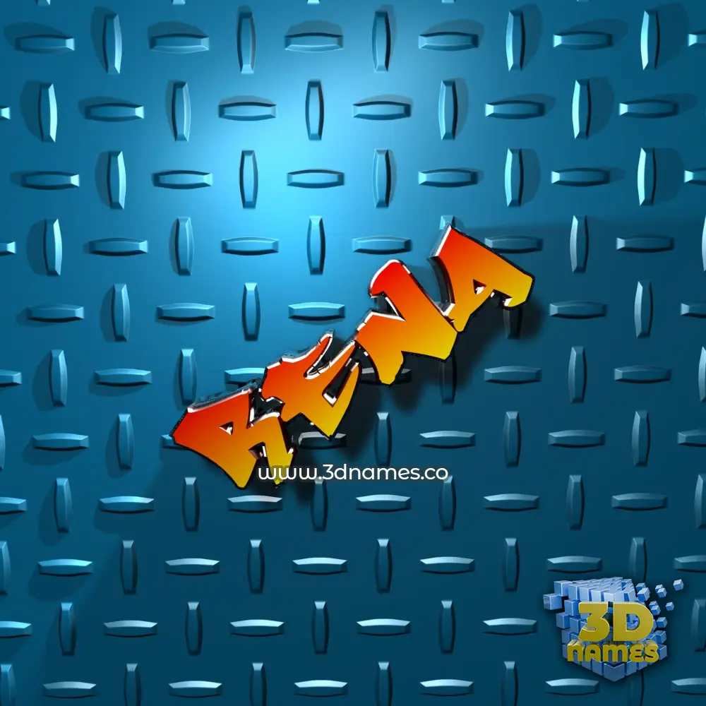 rena in Grid Style style - 3D name wallpaper