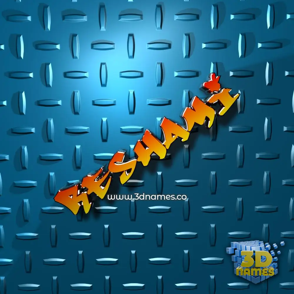 reshami in Grid Style style - 3D name wallpaper