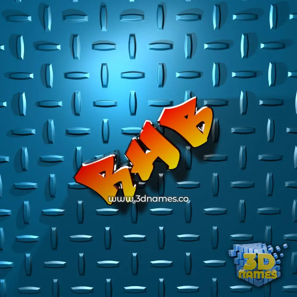 rhb in Grid Style style - 3D name wallpaper