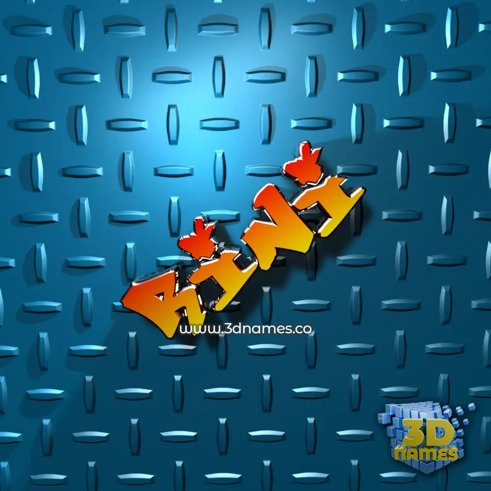 rini in Grid Style style - 3D name wallpaper