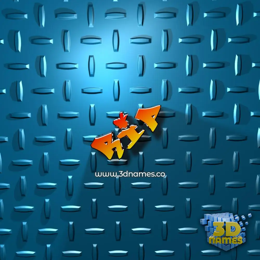 rip in Grid Style style - 3D name wallpaper