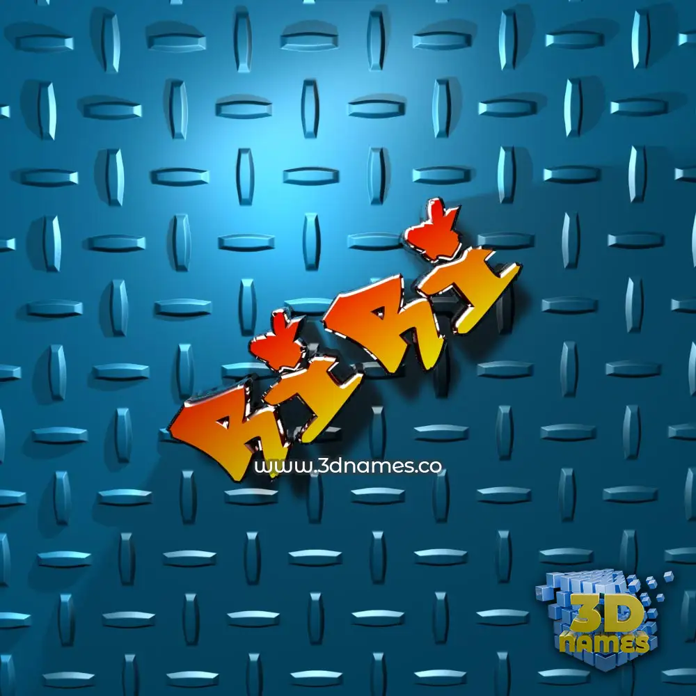 riri in Grid Style style - 3D name wallpaper