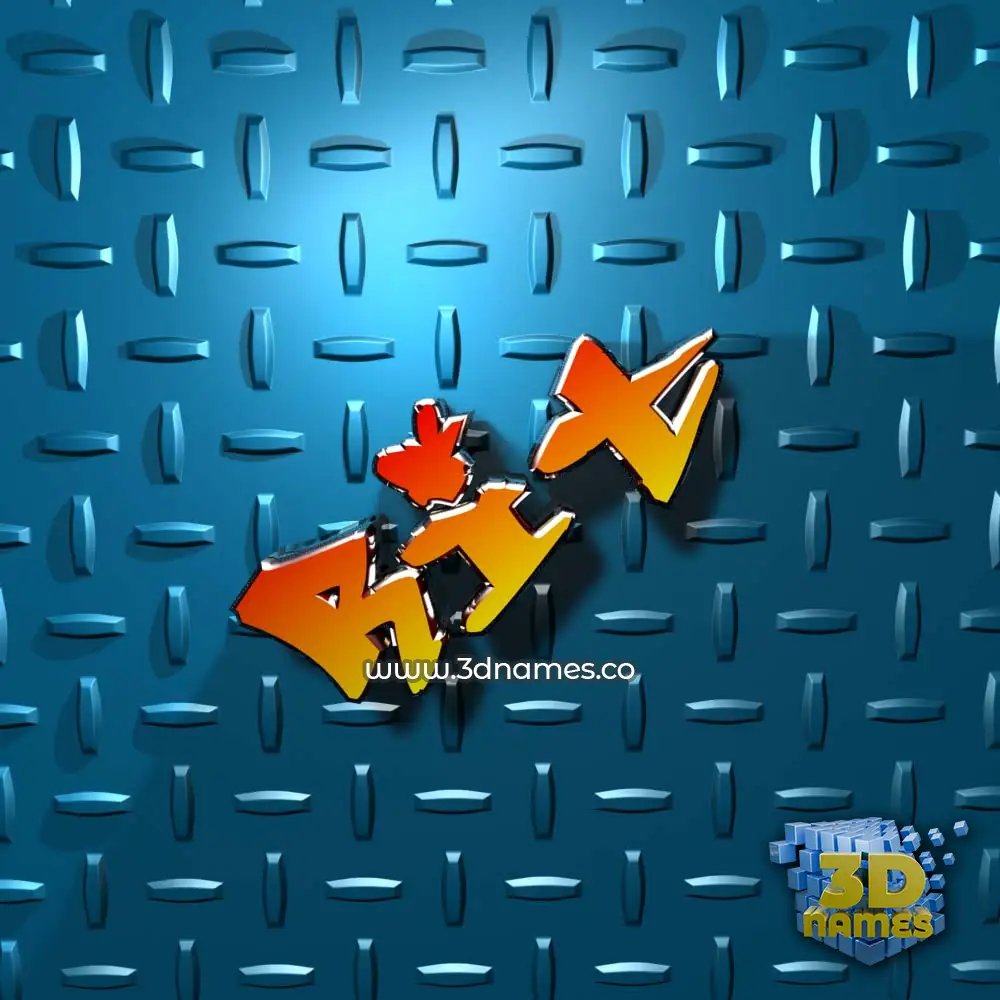 rit in Grid Style style - 3D name wallpaper