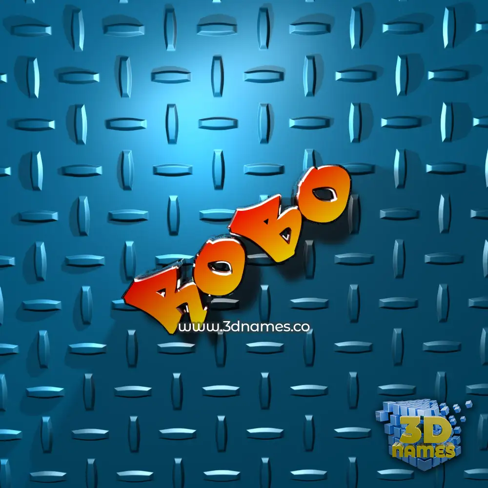 robo in Grid Style style - 3D name wallpaper