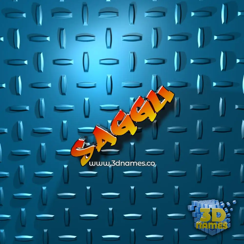 saggu in Grid Style style - 3D name wallpaper