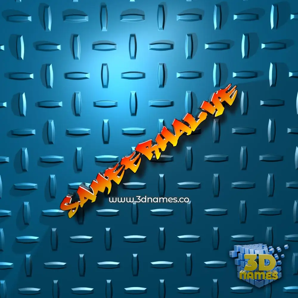 sameerhalye in Grid Style style - 3D name wallpaper