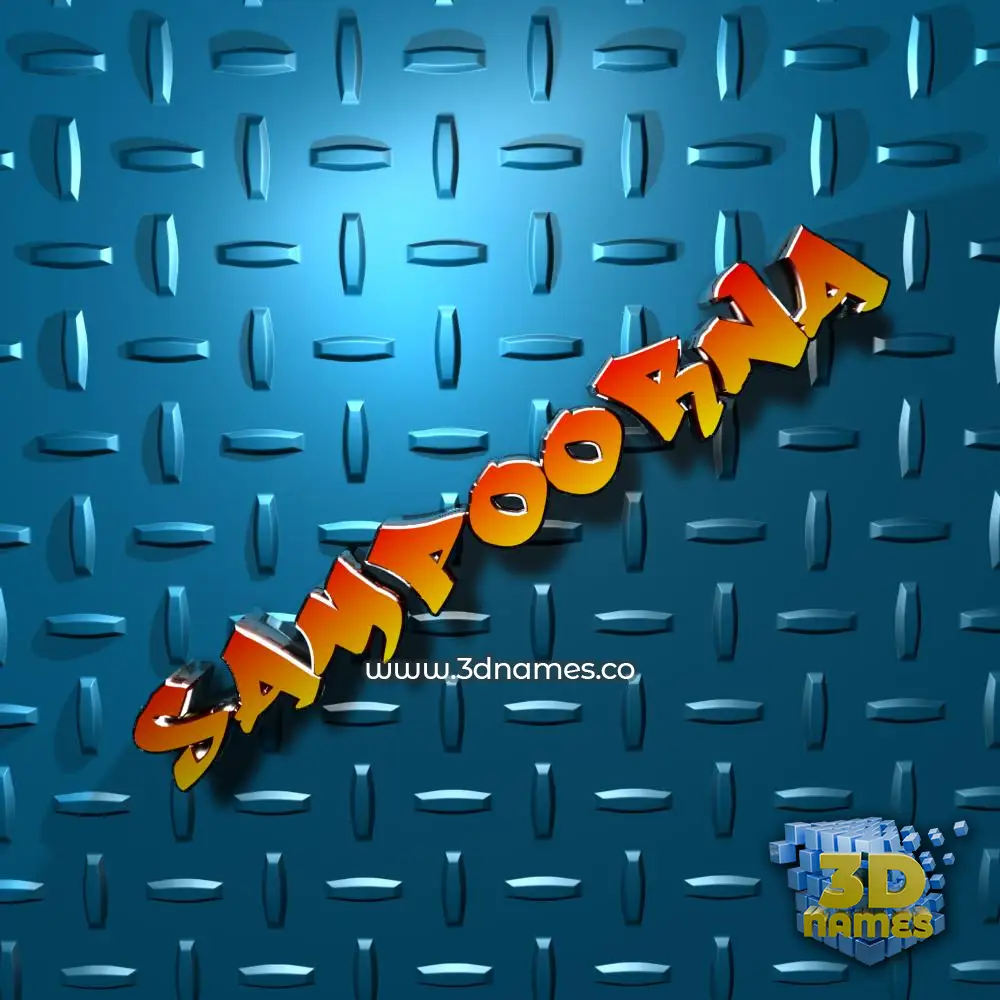 sampoorna in Grid Style style - 3D name wallpaper