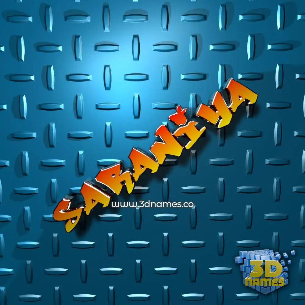 saraniya in Grid Style style - 3D name wallpaper
