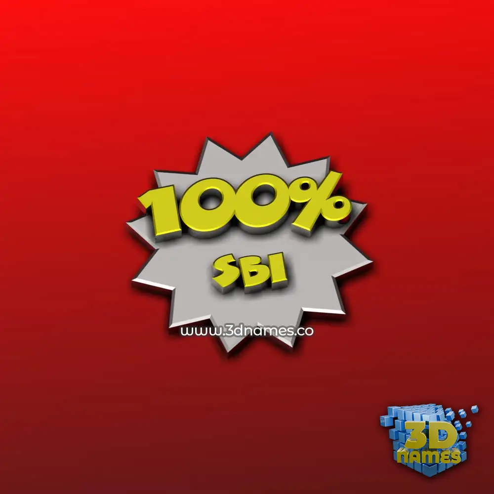sbi in Grid Style style - 3D name wallpaper