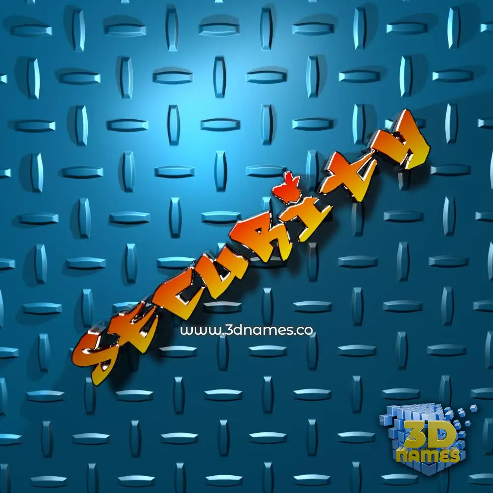 security in Grid Style style - 3D name wallpaper