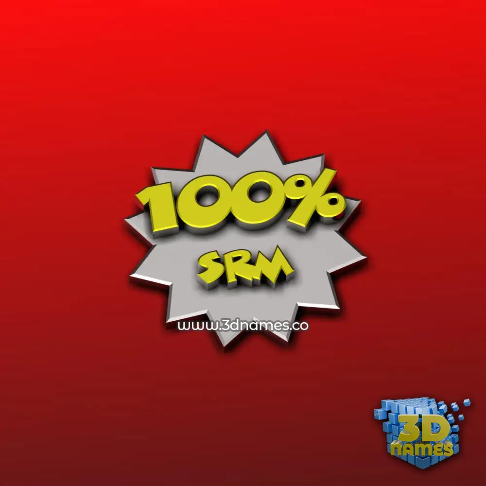 srm in Grid Style style - 3D name wallpaper