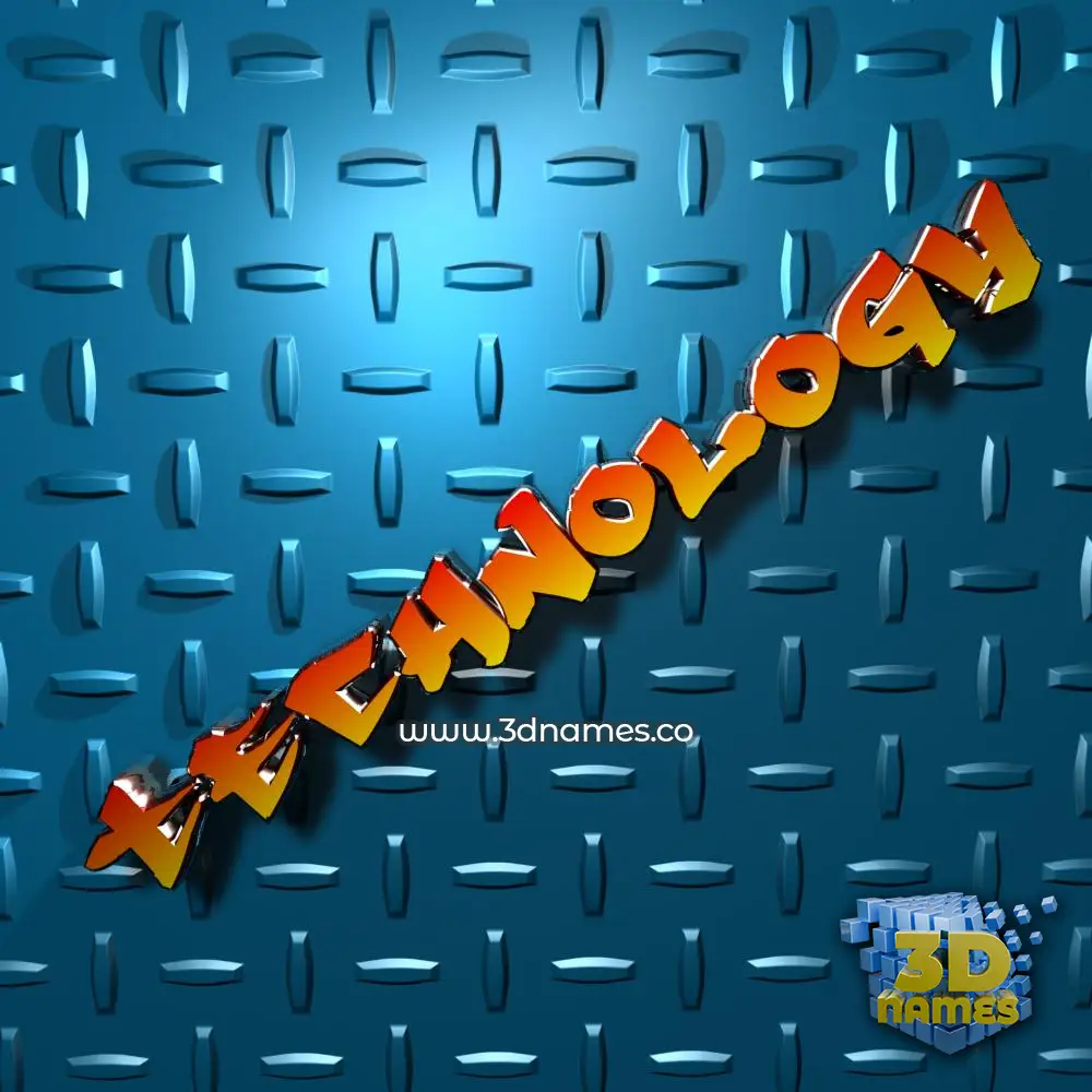 technology in Grid Style style - 3D name wallpaper