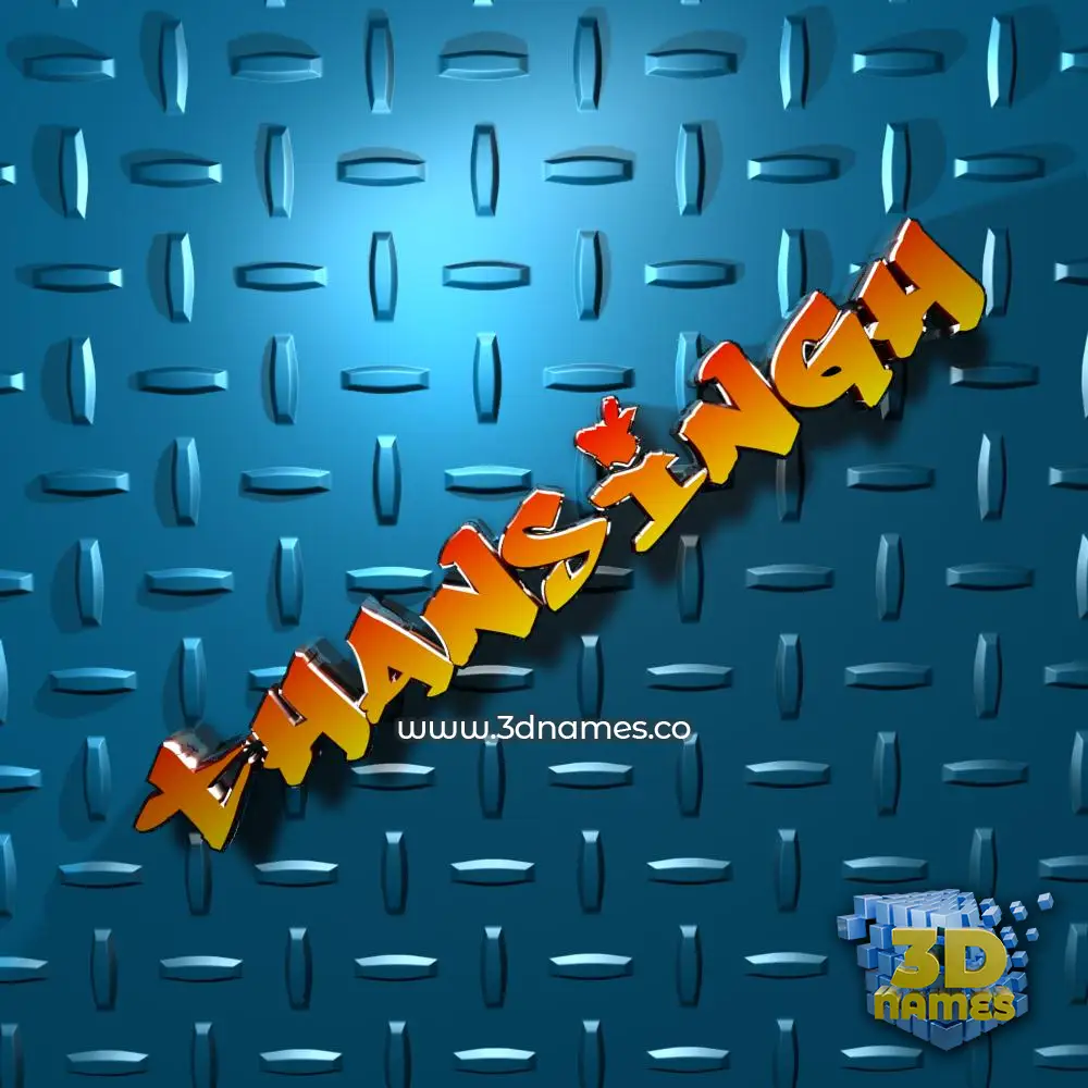 thansingh in Grid Style style - 3D name wallpaper