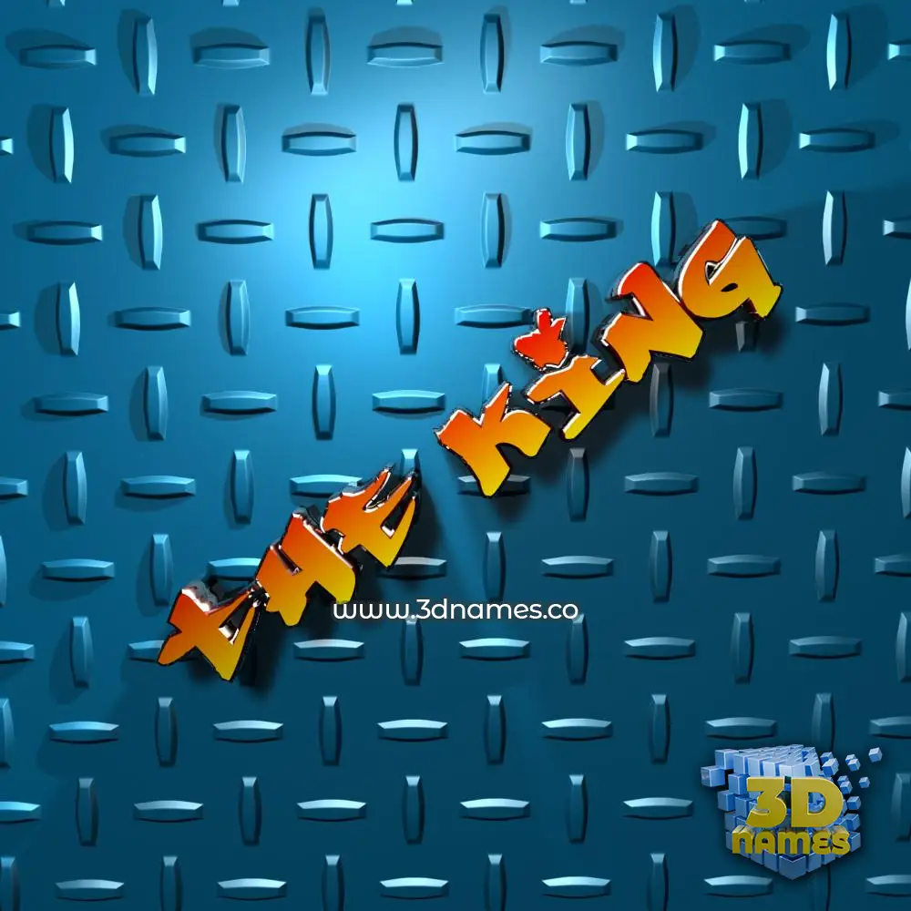 the king in Grid Style style - 3D name wallpaper