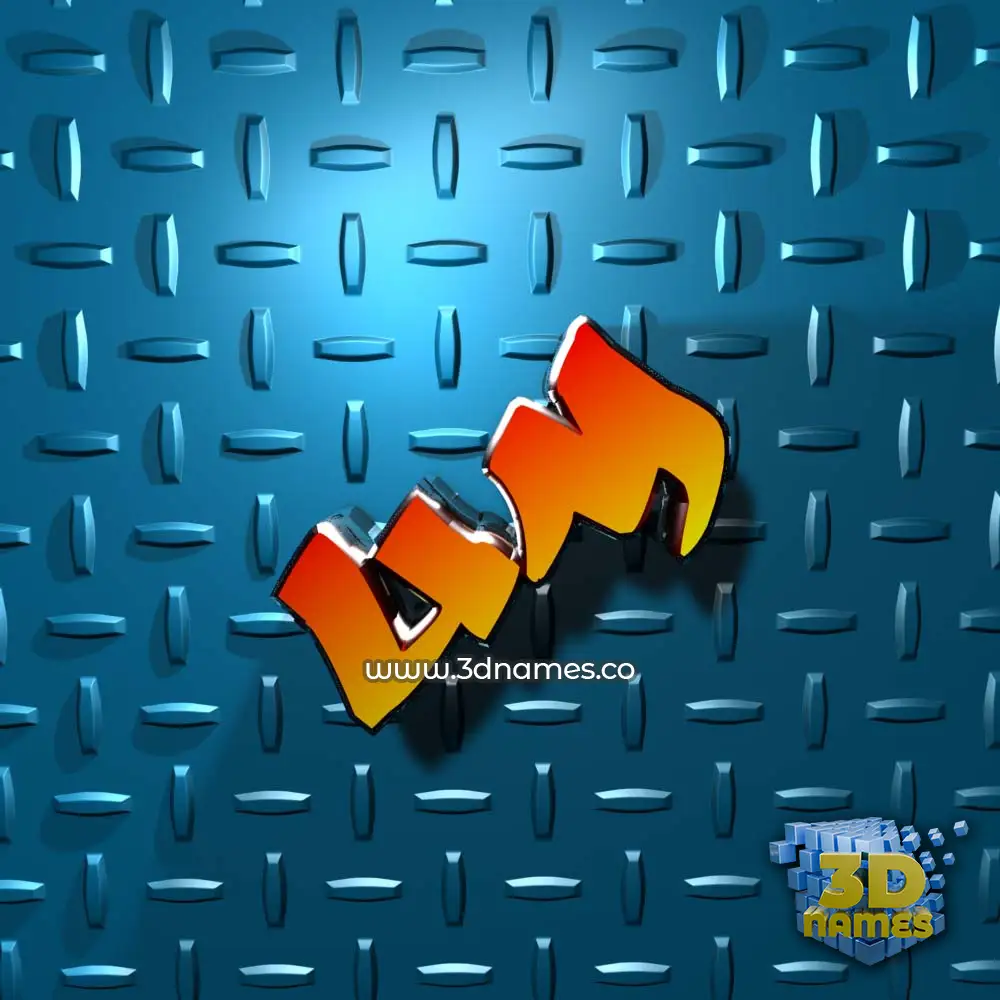 um in Grid Style style - 3D name wallpaper